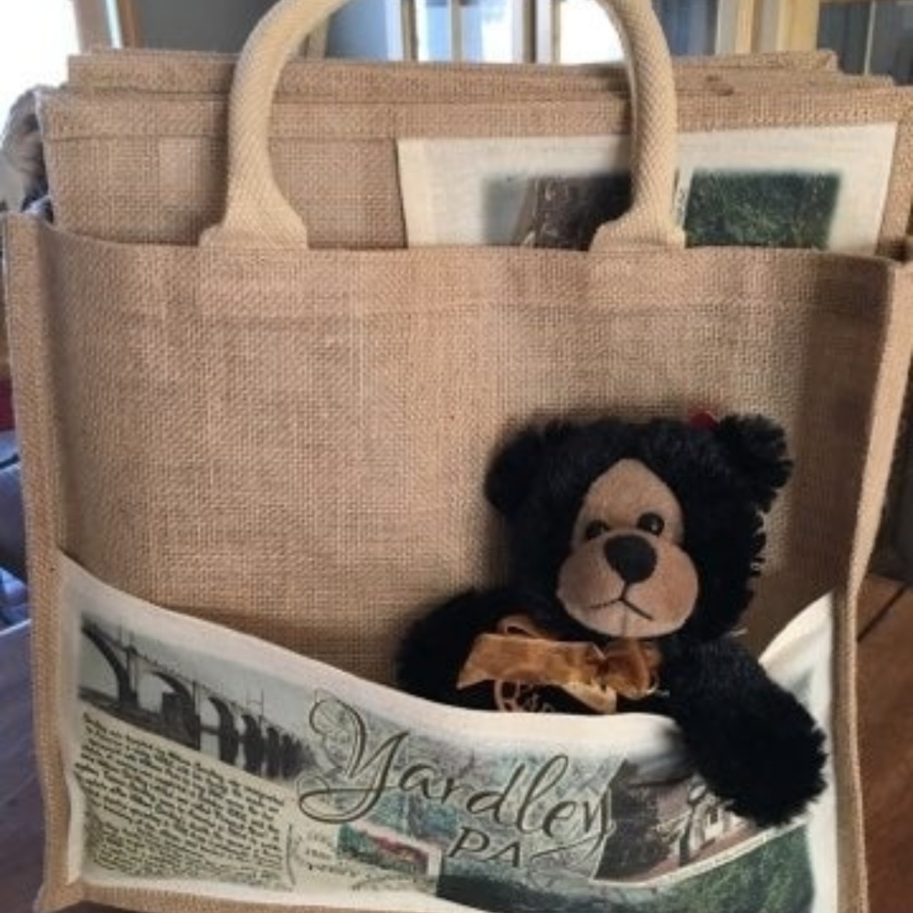 Tote Bag Linen Cream Yardley PA Shopper